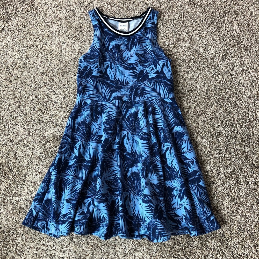 PINK Victoria’s Secret Blue Palm Leaf Dress